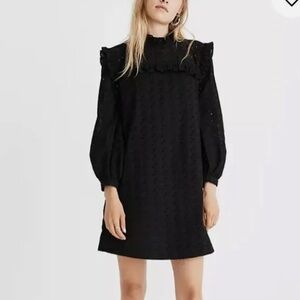 Madewell Black Eyelet Mini Dress size S